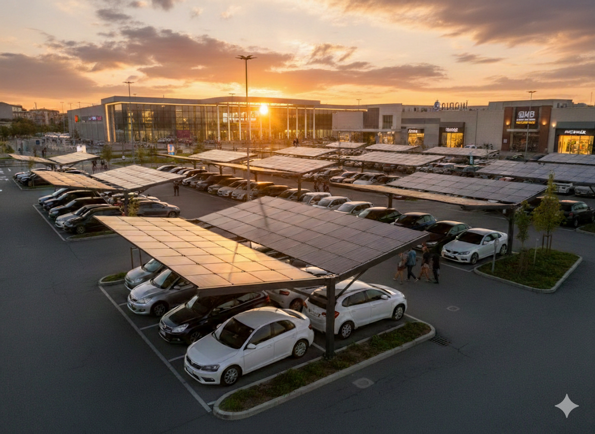 Pensilina commerciale — ingresso